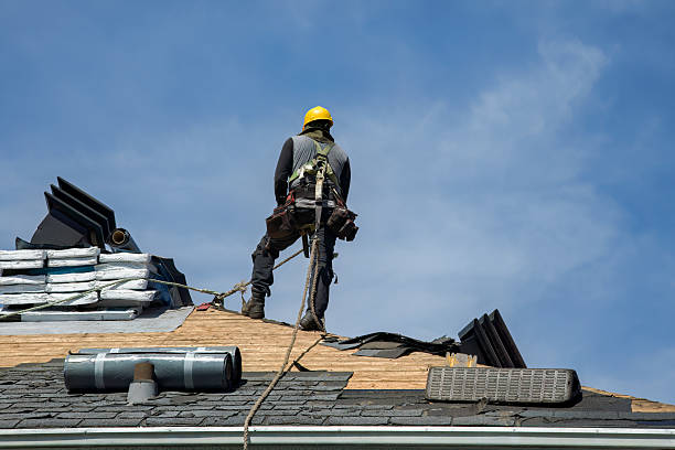 Professional Gutter Installation technician working in Coolville, OH
